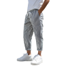 Men's Casual Tapered Pants with Elastic Waist - Cotton Blend Striped Slim-Fit Pants, Fast 24-Hour Shipping