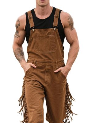 Men's Western Tassel Overalls - Fast 24-Hour Shipping