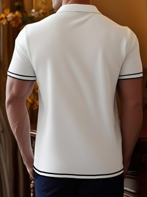 Contrast Trim Short Sleeve Shirt – Fast 24-Hour Shipping Men's Casual Top