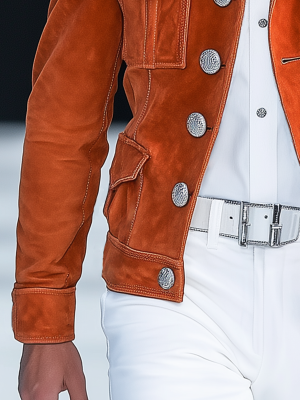 Men's Suede Jacket with Multiple Pockets – Fast 24-Hour Shipping
