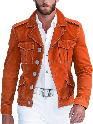 Men's Suede Jacket with Multiple Pockets – Fast 24-Hour Shipping