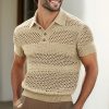 Men's Summer Short Sleeve Polo T-Shirt with Breathable Wool Blend – Fast 24-Hour Shipping