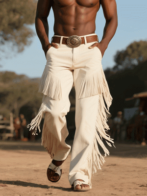 Stylish Western Tassel Trousers with 24-Hour Fast Shipping | Trendy Casual Pants for Women & Men