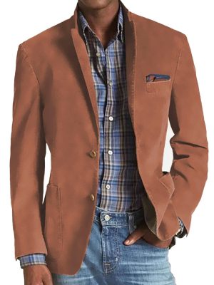 Retro Casual Blazer with 3 Pockets – Solid Color Lightweight Jacket, Ships in 24 Hours