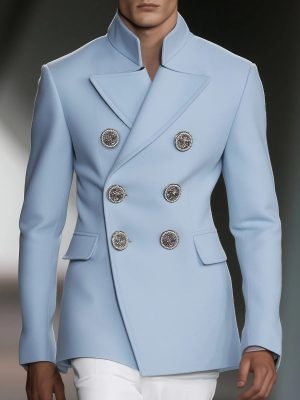 Men's Double-Breasted Wool Jacket – Stylish, Warm & Ships in 24 Hours