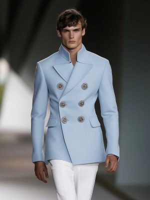 Men's Double-Breasted Wool Jacket – Stylish, Warm & Ships in 24 Hours