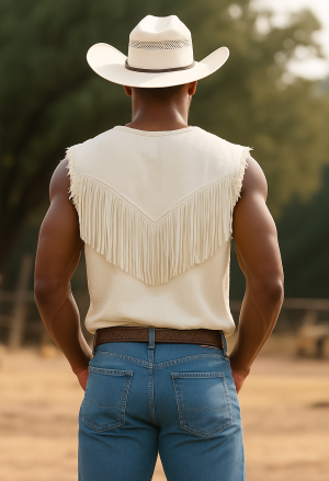 Vintage Western-Style Half-Zip Tassel Tank Top – Fast 24-Hour Shipping