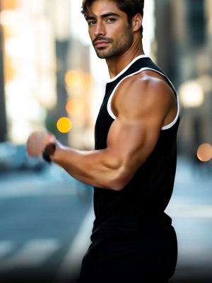 Men's V-Neck Contrast Color Tank Top – Fast 24-Hour Shipping