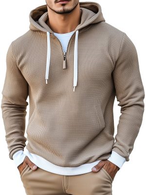 Stylish Waffle Knit Long Sleeve Hoodie – Fast 24-Hour Shipping