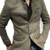 Men's Casual Stand Collar Jacket with Three Pockets – Fast 24-Hour Shipping