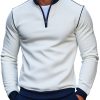 Fashionable Half-Zip Sweatshirt with Stand-Up Collar & Long Sleeves – Ships in 24 Hours