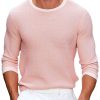 Men's Casual Contrast Color Round Neck Pullover Sweater - Fast 24-Hour Shipping