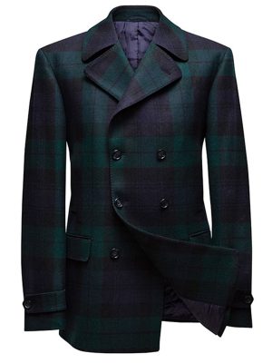 Men's Vintage Plaid Double-Breasted Overcoat – Fast 24-Hour Shipping