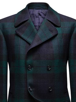Men's Vintage Plaid Double-Breasted Overcoat – Fast 24-Hour Shipping