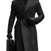 Business Leather Double-Breasted Lapel Coat – Fast 24-Hour Shipping
