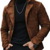 Vintage Suede Lapel Jacket for Men – Casual Blazer with 24-Hour Fast Shipping