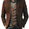 Retro Casual Blazer with 3 Pockets – Solid Color Lightweight Jacket, Ships in 24 Hours