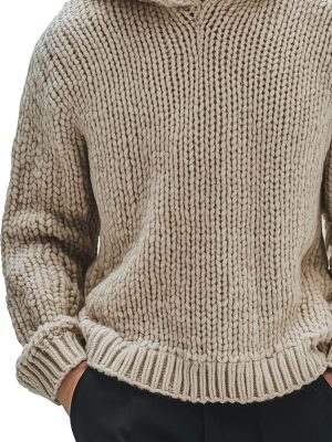 Men's Vintage Knit Hoodie Sweater – Fast 24-Hour Shipping