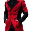 Stylish Contrast Color Double-Breasted Wool Coat – Fast 24-Hour Shipping