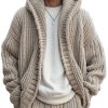 Men's Chunky Knit Hooded Cardigan – Fast 24-Hour Shipping