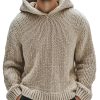 Men's Vintage Knit Hoodie Sweater – Fast 24-Hour Shipping