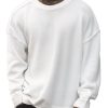 Men's Casual Loose-Fit Solid Sweater – Fast 24-Hour Shipping