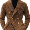 Men's Vintage Double-Breasted Knit Cardigan with Metal Buttons – Fast 24-Hour Shipping