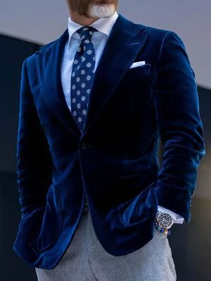 Retro Velvet Blazer with Multiple Pockets – Fast 24-Hour Shipping