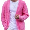 Men's Loose Knit Cardigan – Single-Breasted, Double-Pocket Casual Sweater with 24-Hour Shipping