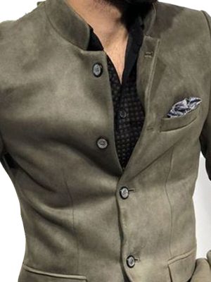 Men's Casual Stand Collar Jacket with Three Pockets – Fast 24-Hour Shipping