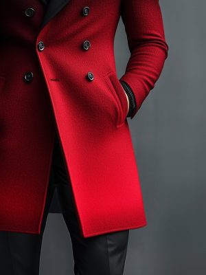 Men's Gradient Double-Breasted Wool Coat – Fast 24-Hour Shipping