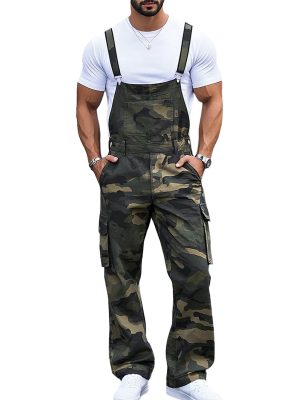 Retro Camouflage Overalls for Men & Women – Fast 24-Hour Shipping, Stylish Fashion Jumpsuit